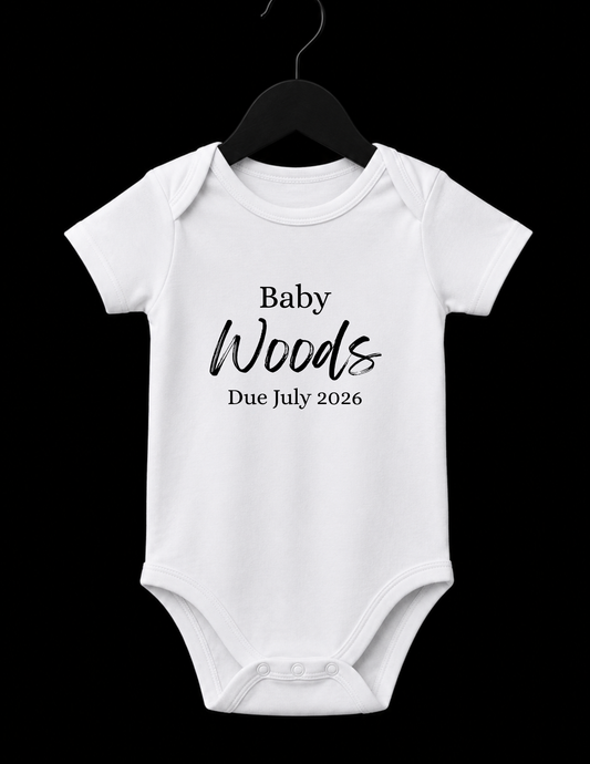 Personalized Baby Announcement Onesie